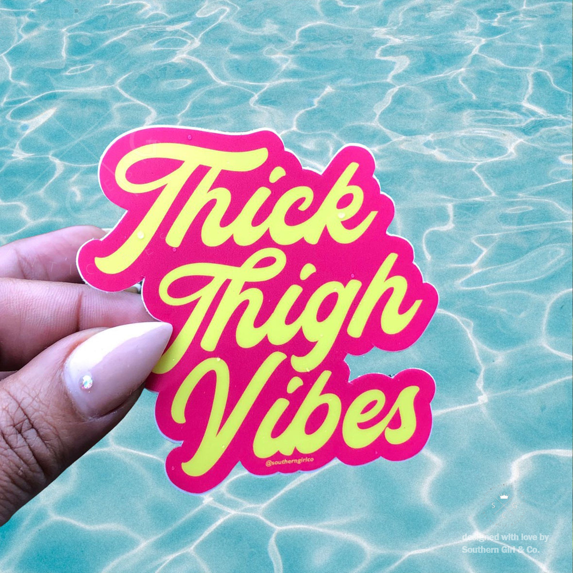 Thick Thigh Vibes Vinyl Sticker