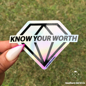 Know Your Worth Sticker