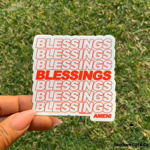 Blessings on Blessings Sticker