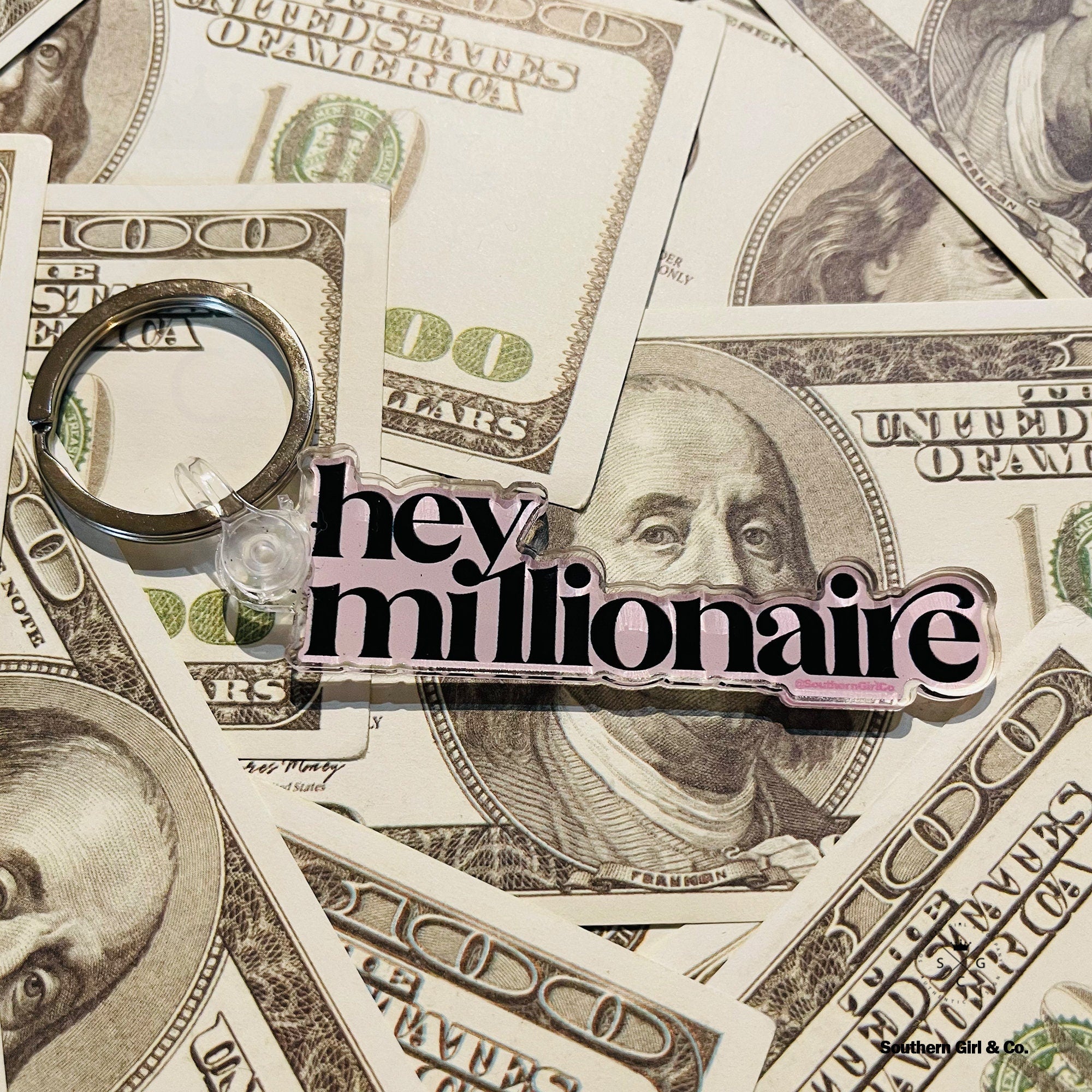 Hey Millionaire Keychain