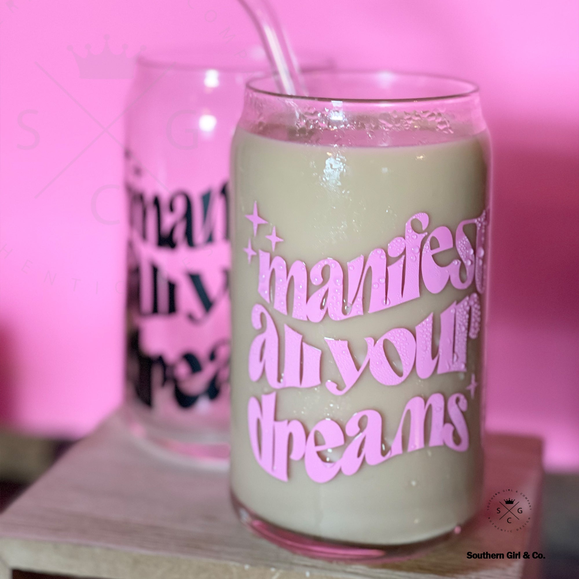 Manifest All Your Dreams 16oz Can Glass